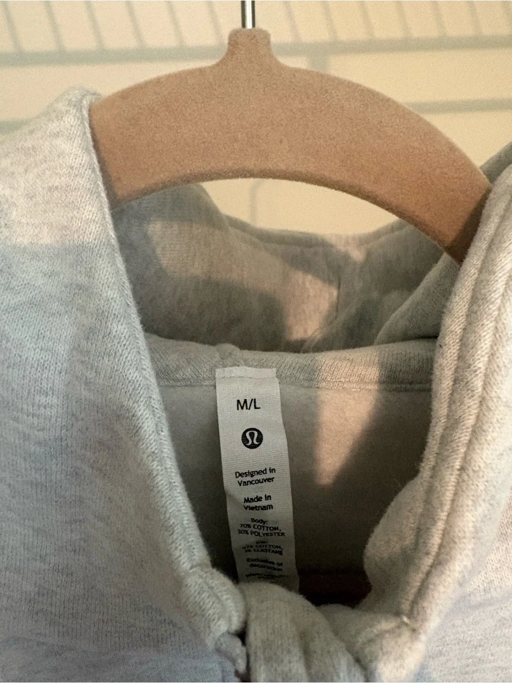 lululemon athletica Light Gray Half-Zip Hoodie Pullover